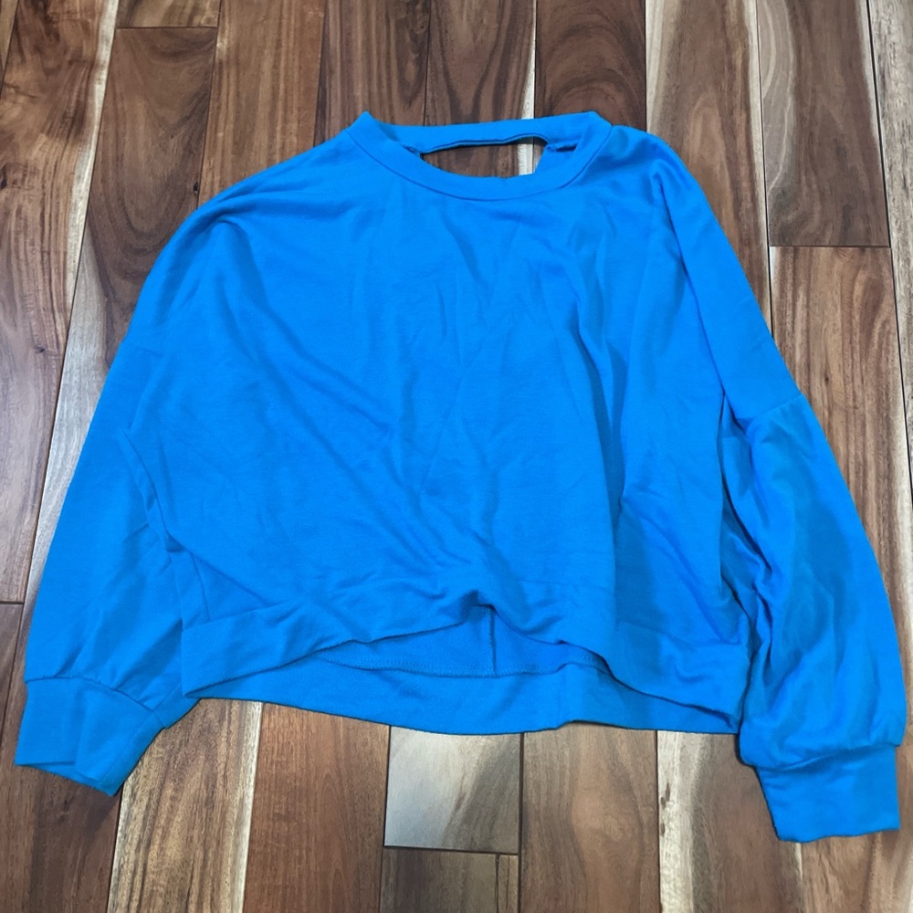 GB Girls Blue Puff Sleeve Sweatshirt